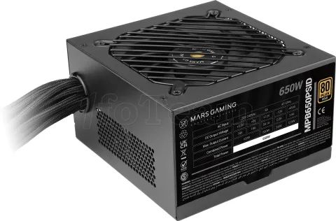 Photo de Alimentation ATX Mars Gaming MPB Pro SID - 650W (Noir)