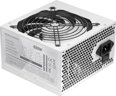 Photo de Alimentation ATX Mars Gaming MPIII - 650W (Blanc)