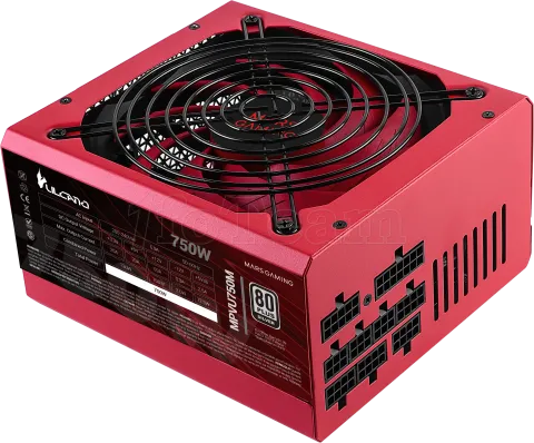 Photo de Alimentation ATX Mars Gaming Vulcano MPM - 750W (Rouge)