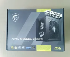 Photo de Alimentation ATX MSI Mag A750GL PCIe5 - 750W (Noir) - SN 3067ZP8B11CE010517002719  CHK30B - ID 224726