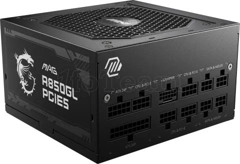 Photo de Alimentation ATX MSI Mag A850GL PCIe5 - 850W (Noir)