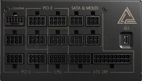 Photo de Alimentation ATX MSI Meg Ai1300P PCIe5 - 1300W (Noir)