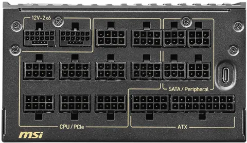 Photo de Alimentation ATX MSI Meg Ai1600T PCIe5 - 1600W (Noir)
