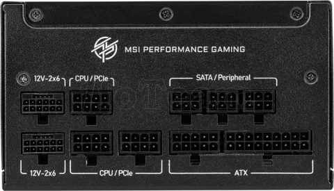 Photo de Alimentation ATX MSI MPG A1000GS PCIe5 - 1000W (Noir)