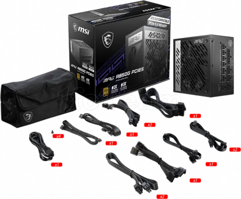 Photo de Alimentation ATX MSI MPG A850G PCIe5 - 850W (Noir)