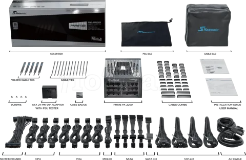 Photo de Alimentation ATX Seasonic Prime PX ATX 3.1 - 2200W (Noir)