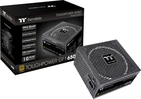 Photo de Alimentation ATX Thermaltake Toughpower GF1 RGB - 650W (Noir)