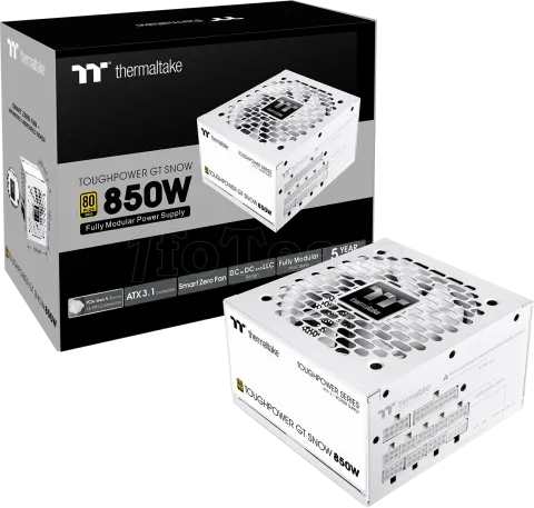 Photo de Alimentation ATX Thermaltake Toughpower GT - 850W (Blanc)