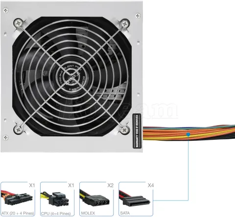 Photo de Alimentation ATX TooQ Ecopower II INT - 500W