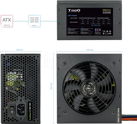 Photo de Alimentation ATX TooQ Ecopower II SP - 550W