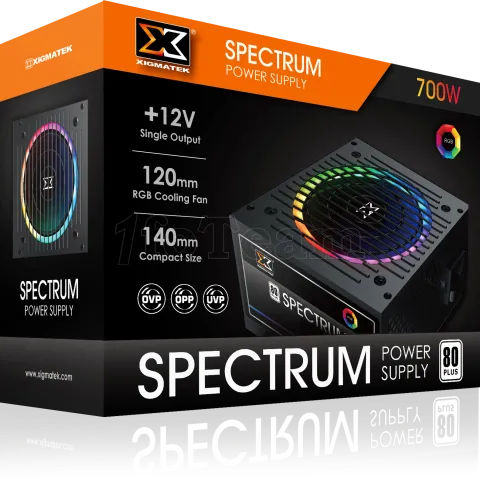 Photo de Alimentation ATX Xigmatek Spectrum - 700W RGB (Noir)