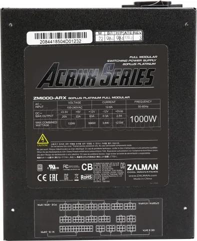 Photo de Alimentation ATX Zalman Acrux ArX - 1000W (Noir)