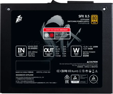 Photo de Alimentation SFX 1stPlayer Gold 850W (noir)