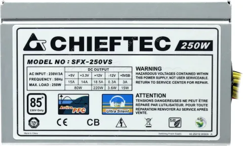 Photo de Alimentation SFX Chieftec Smart SFX-250VS - 250W