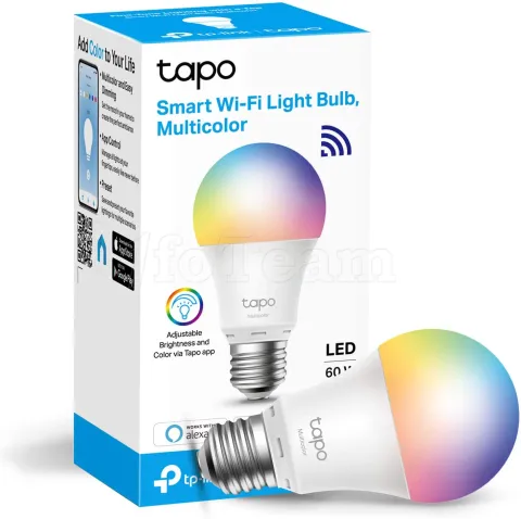 Photo de Ampoule LED connectée TP-Link Tapo L530E Wi-Fi 800lm (E27) RGB