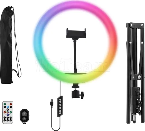 Photo de Anneau lumineux à éclairage LED T'nB Influence avec trépied 12"