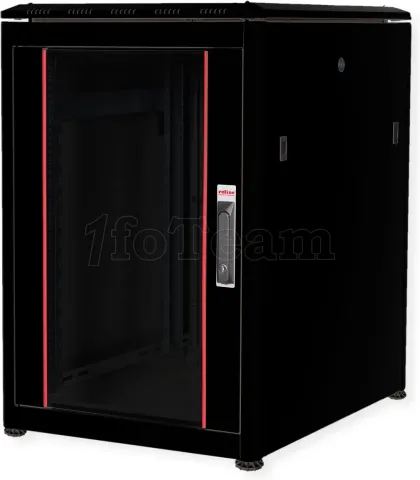 Photo de Baie Serveur Pro 19" 16U - 600x800mm avec porte vitrée (Noir)