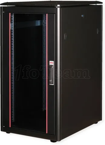 Photo de Baie Serveur Pro 19" 22U - 600x600mm avec porte vitrée (Noir)