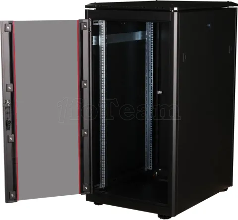 Photo de Baie Serveur Pro 19" 22U - 600x600mm avec porte vitrée (Noir)