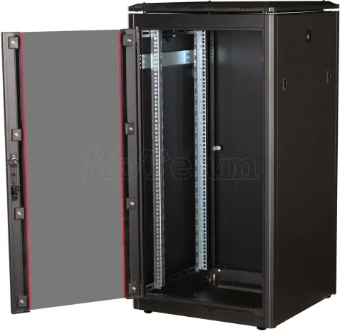 Photo de Baie Serveur Pro 19" 22U - 600x600mm avec porte vitrée (Noir)