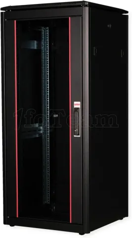 Photo de Baie Serveur Pro 19" 26U - 600x600mm avec porte vitrée (Noir)