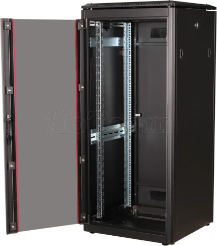 Photo de Baie Serveur Pro 19" 26U - 600x600mm avec porte vitrée (Noir)