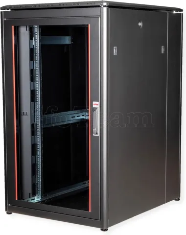 Photo de Baie Serveur Pro 19" 26U - 800x1000mm avec porte vitrée (Noir)