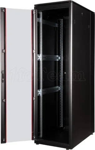 Photo de Baie Serveur Pro 19" 42U - 600x1000mm avec porte vitrée (Noir)