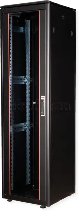 Photo de Baie Serveur Pro 19" 42U - 600x600mm avec porte vitrée (Noir)