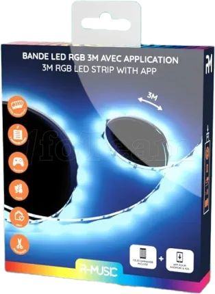 Photo de Bandeau LED connecté R-Music Cutable Strip RGB 3m