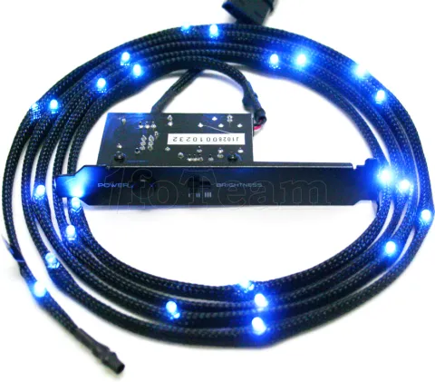 Photo de Bandeau LED tressé NZXT 2 m avec variateur d'intensité (Bleu)