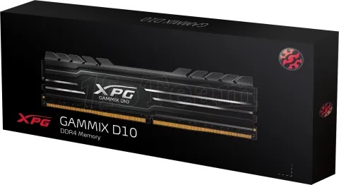 Photo de Barrette mémoire 16Go DIMM DDR4 Adata XPG GammiX D10  3200Mhz (Noir)