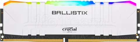 Photo de Barrette mémoire 16Go DIMM DDR4 Ballistix RGB  3000Mhz (Blanc)