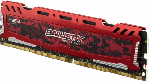 Photo de Barrette mémoire 16Go DIMM DDR4 Ballistix Sport LT  3200Mhz (Rouge)