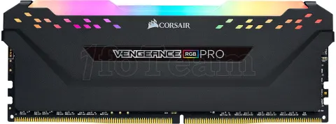 Photo de Barrette mémoire 16Go DIMM DDR4 Corsair Vengeance Pro RGB  3600Mhz (Noir)