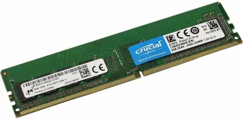 Photo de Barrette mémoire 16Go DIMM DDR4 Crucial 2400Mhz (Vert)