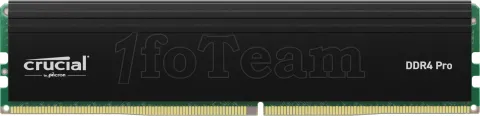 Photo de Barrette mémoire 16Go DIMM DDR4 Crucial Pro  3200Mhz (Noir)