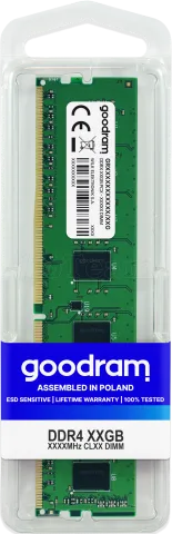 Photo de Barrette mémoire 16Go DIMM DDR4 Goodram   3200Mhz (Vert)