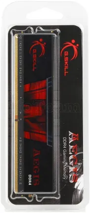 Photo de Barrette mémoire 16Go DIMM DDR4 G.Skill Aegis 3000Mhz (Noir et Rouge)