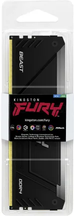 Photo de Barrette mémoire 16Go DIMM DDR4 Kingston Fury Beast RGB 3600MHz CL17 (Noir)
