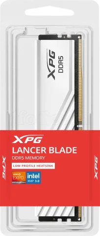 Photo de Barrette mémoire 16Go DIMM DDR5 Adata XPG Lancer Blade  5600MHz (Blanc)