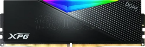 Photo de Barrette mémoire 16Go DIMM DDR5 Adata XPG Lancer RGB  7200MHz (Noir)