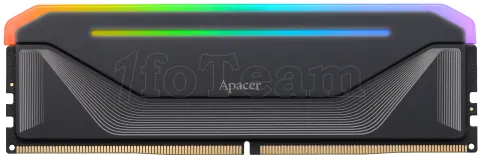Photo de Barrette mémoire 16Go DIMM DDR5 Apacer Nox RGB 5600Mhz (Noir)