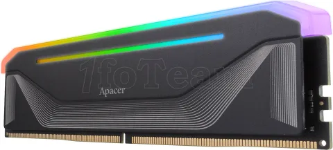 Photo de Barrette mémoire 16Go DIMM DDR5 Apacer Nox RGB 5600Mhz (Noir)