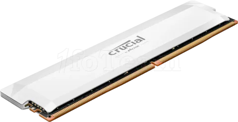 Photo de Barrette mémoire 16Go DIMM DDR5 Crucial Pro OC 6400MHz (Blanc)