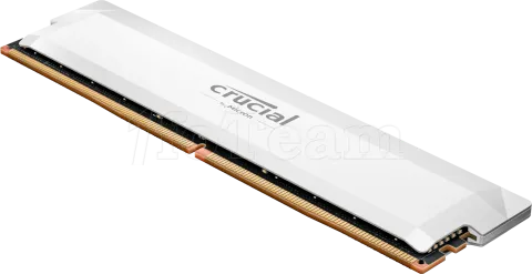 Photo de Barrette mémoire 16Go DIMM DDR5 Crucial Pro OC 6400MHz (Blanc)