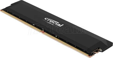Photo de Barrette mémoire 16Go DIMM DDR5 Crucial Pro OC 6400MHz (Noir) Version OEM (Tray)