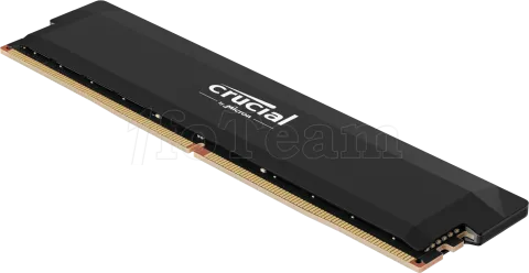 Photo de Barrette mémoire 16Go DIMM DDR5 Crucial Pro OC Gaming 6000MHz (Noir) Version OEM (Tray)