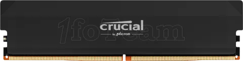 Photo de Barrette mémoire 16Go DIMM DDR5 Crucial Pro OC Gaming 6400MHz (Noir)