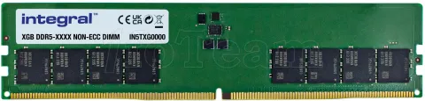 Photo de Barrette mémoire 16Go DIMM DDR5 Integral 4800MHz (Vert)